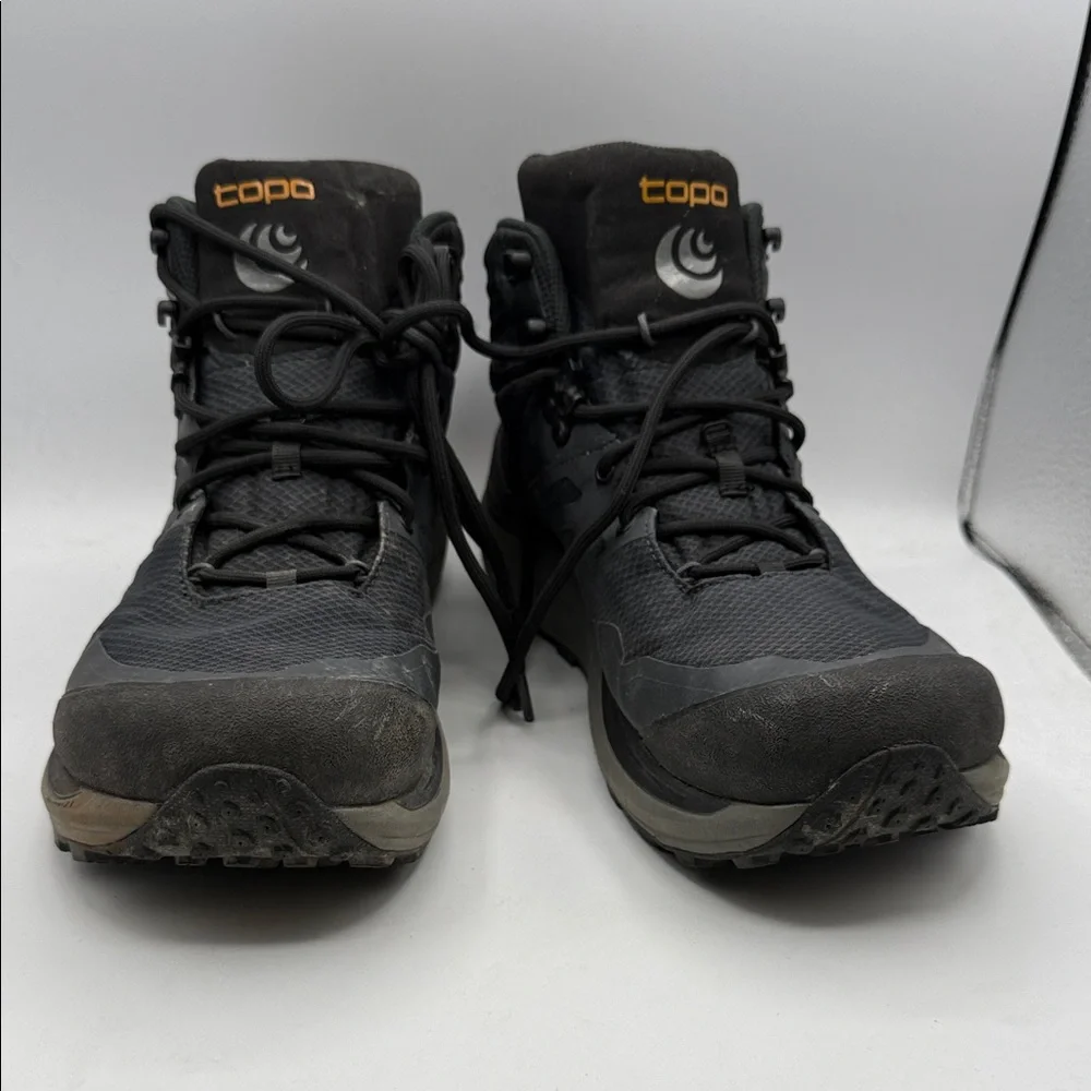 TOPO Trail Venture2 WP Men's  13 Black and Orange Hiking Boots  S19 - Picture 2 of 5